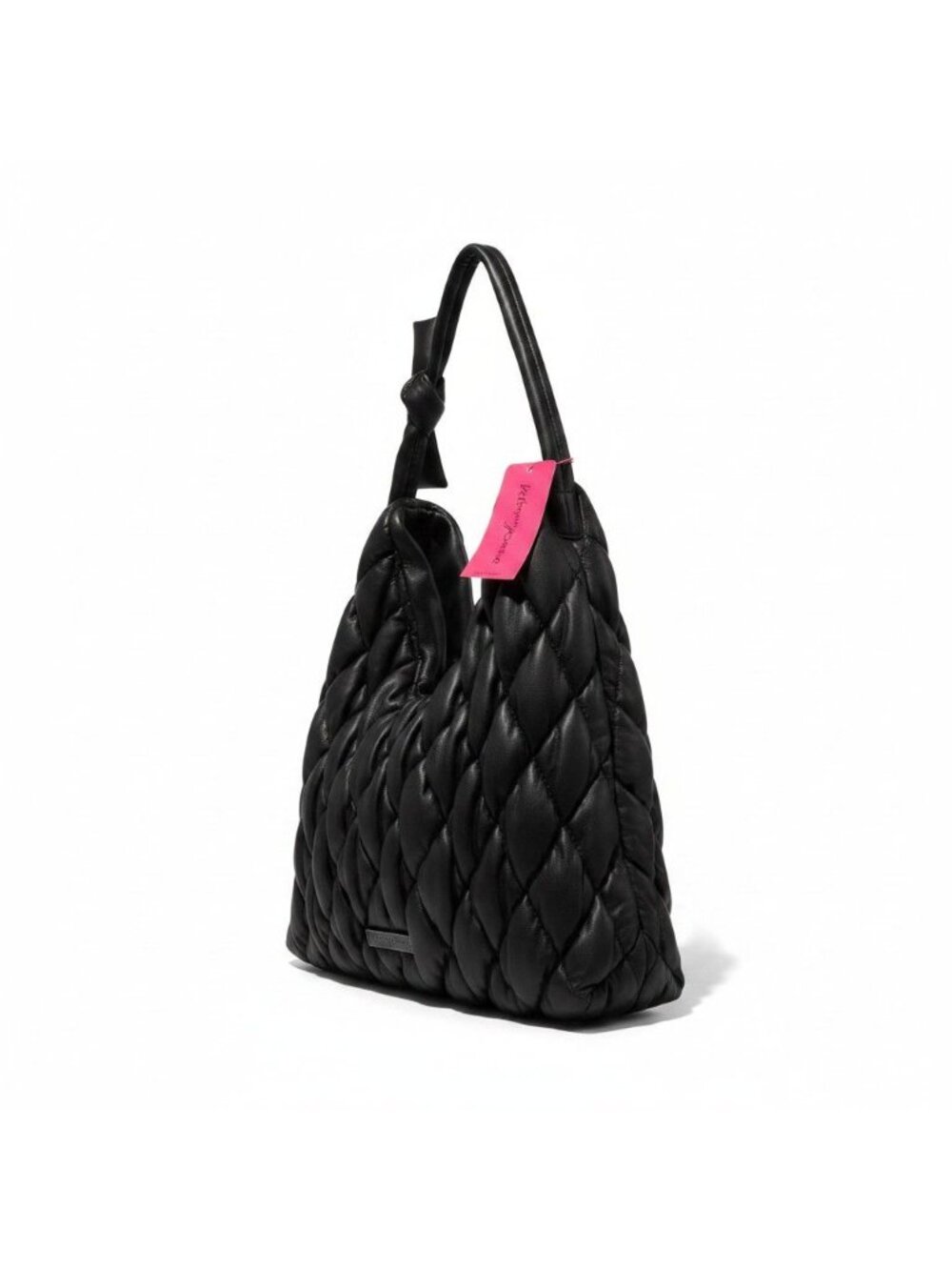 Betsey Johnson XOLINKS Quilted Hobo Shoulder Bag Vegan Leather Purse Handbag New